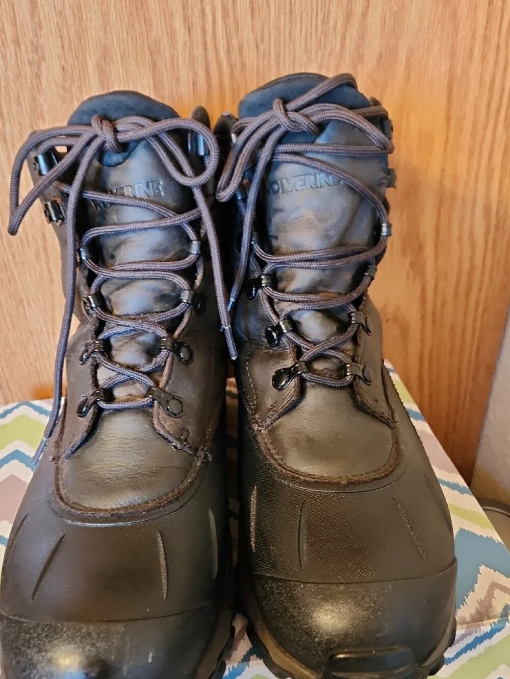 Wolverine Brown  Lace-Up Waterproof Work Boots